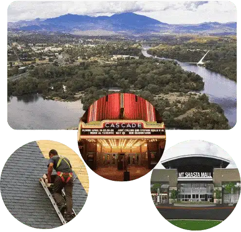 Redding CA Collage - Norcal-Roofing